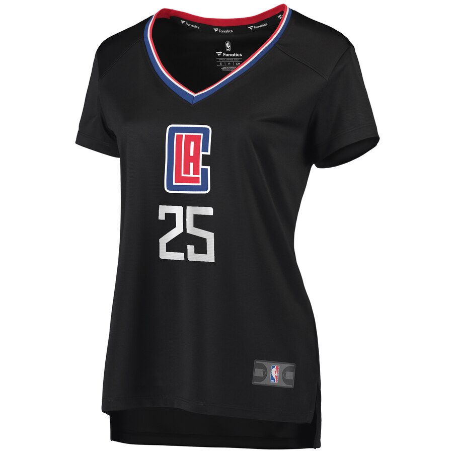 Mfiondu Kabengele LA Clippers Fanatics Branded Women's Fast Break Replica Jersey Black - Statement Edition