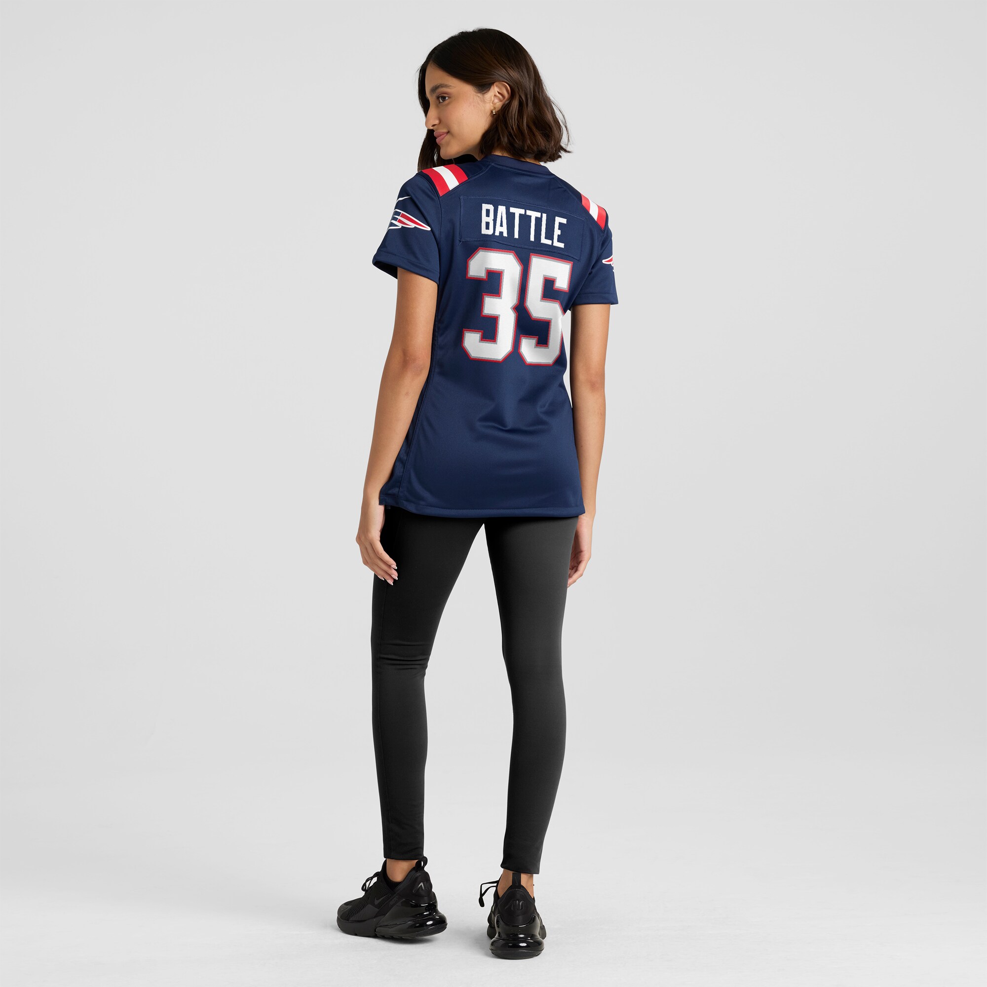 Miles Battle New England Patriots Nike Women's  Game Jersey -  Navy
