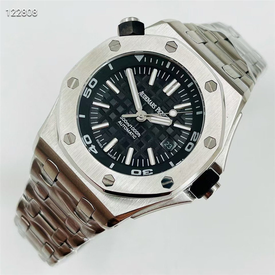 Audemars Piguet Black Steel - Audemars Piguet Royal Oak Black Dial