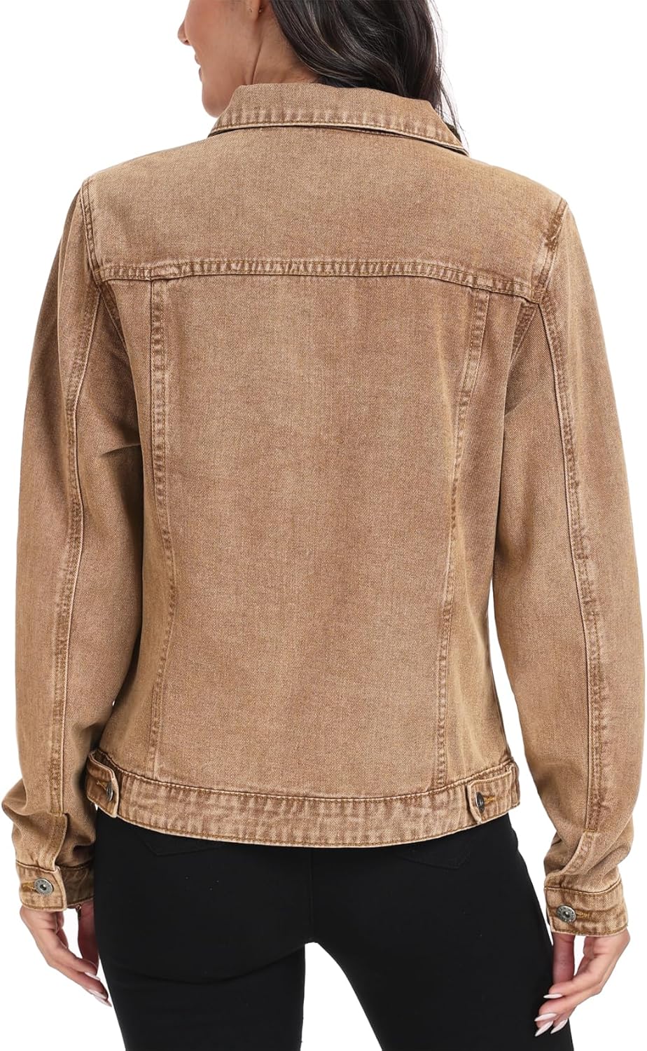 MISS MOLY Women’s Denim Jacket Button Up Long Sleeve Basic Trendy Jean Jacket Coat with Pockets