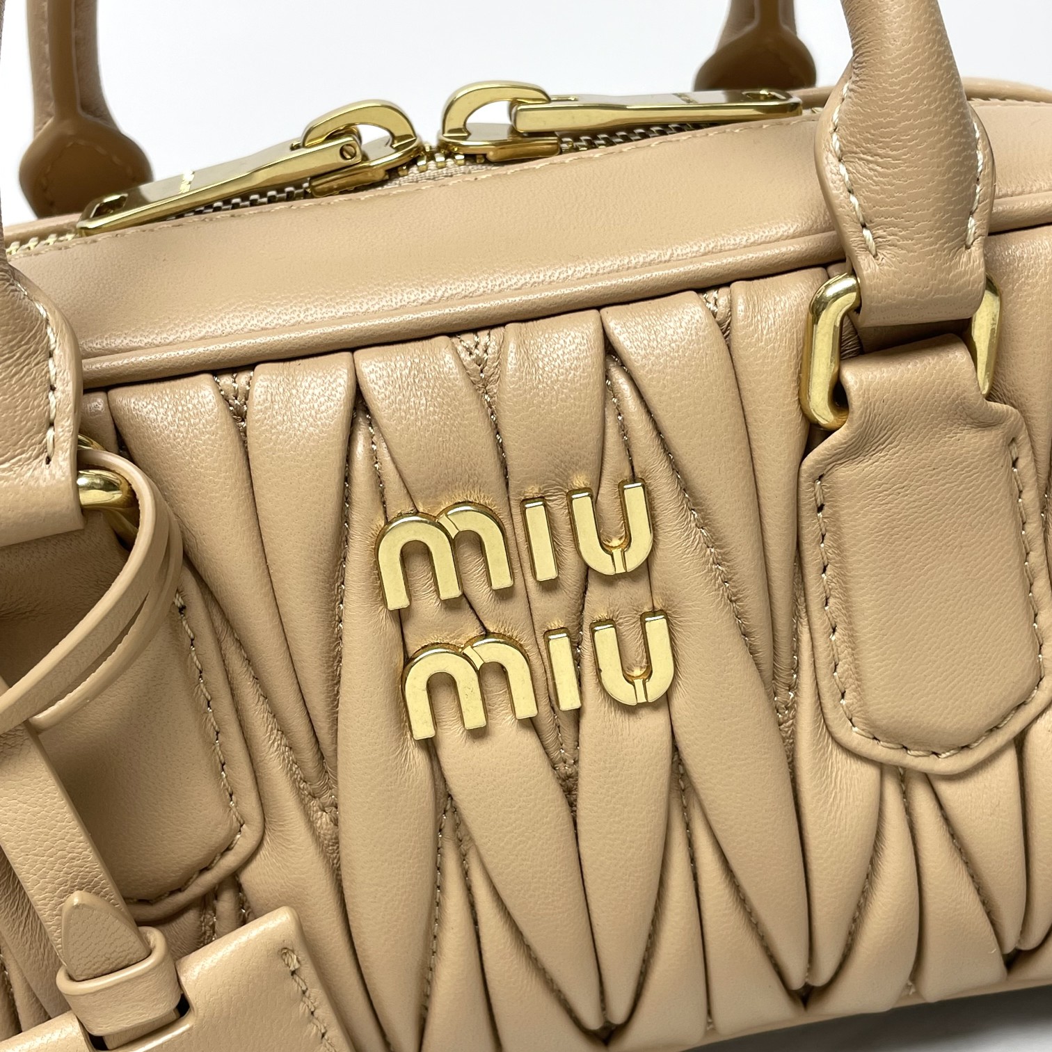 Miu Miu Arcadie Matelassé nappa-leather Bag