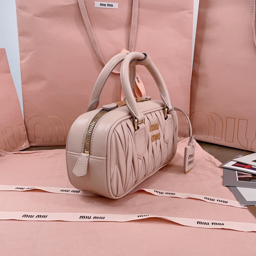 Miu Miu Arcadie Matelassé Nappa Mini Bag Powder Pink