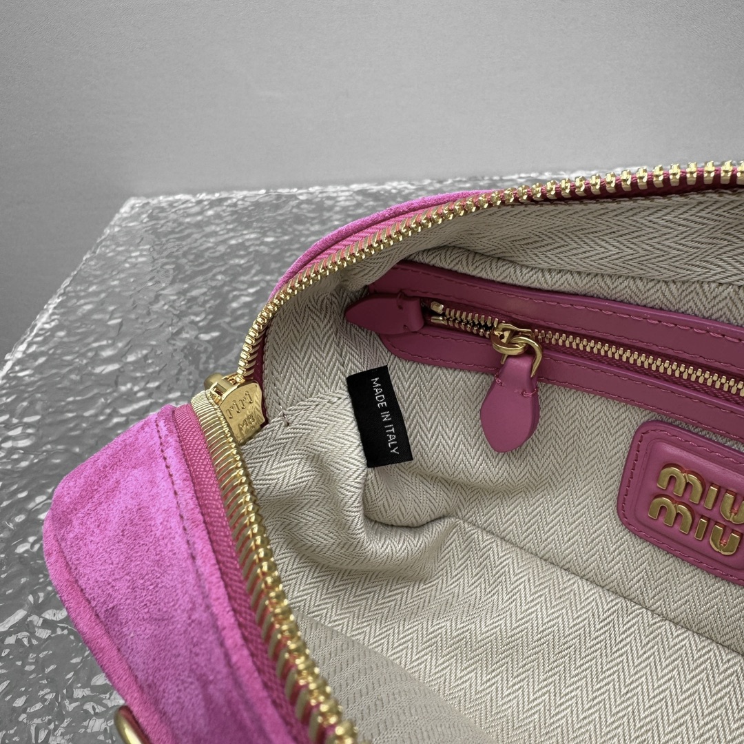 Miu Miu Arcadie Suede Bag in Pink |  Miu Miu  007613