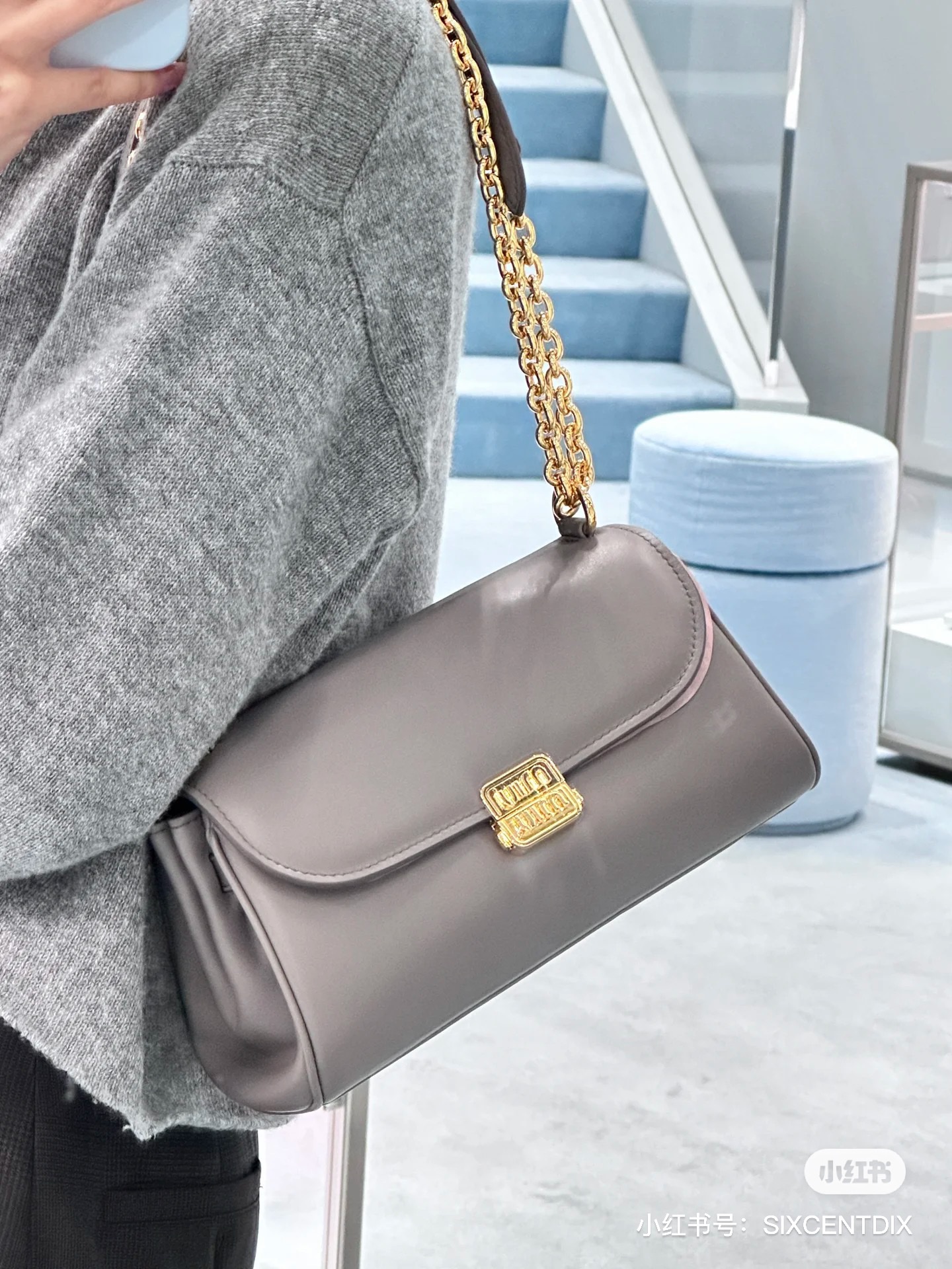 Miu Miu Bag medium model shoulder bag in grey
