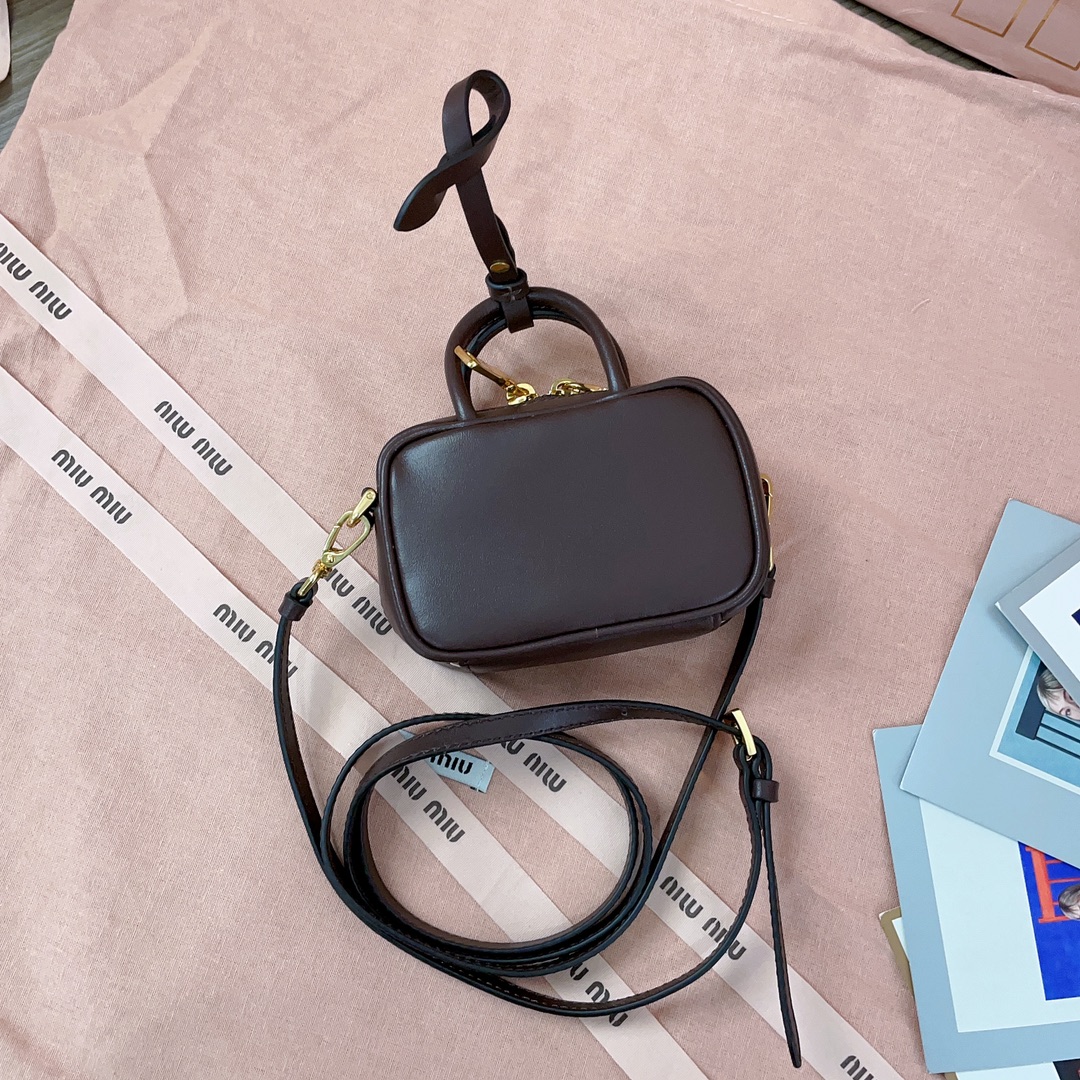 Miu Miu Beau leather micro bag - Black Bag Accessories, Accessories - MIU208272 | The RealReal