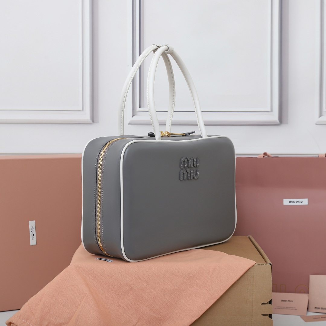 Miu Miu Beau Tote Bag | Grey Miu Miu  00909