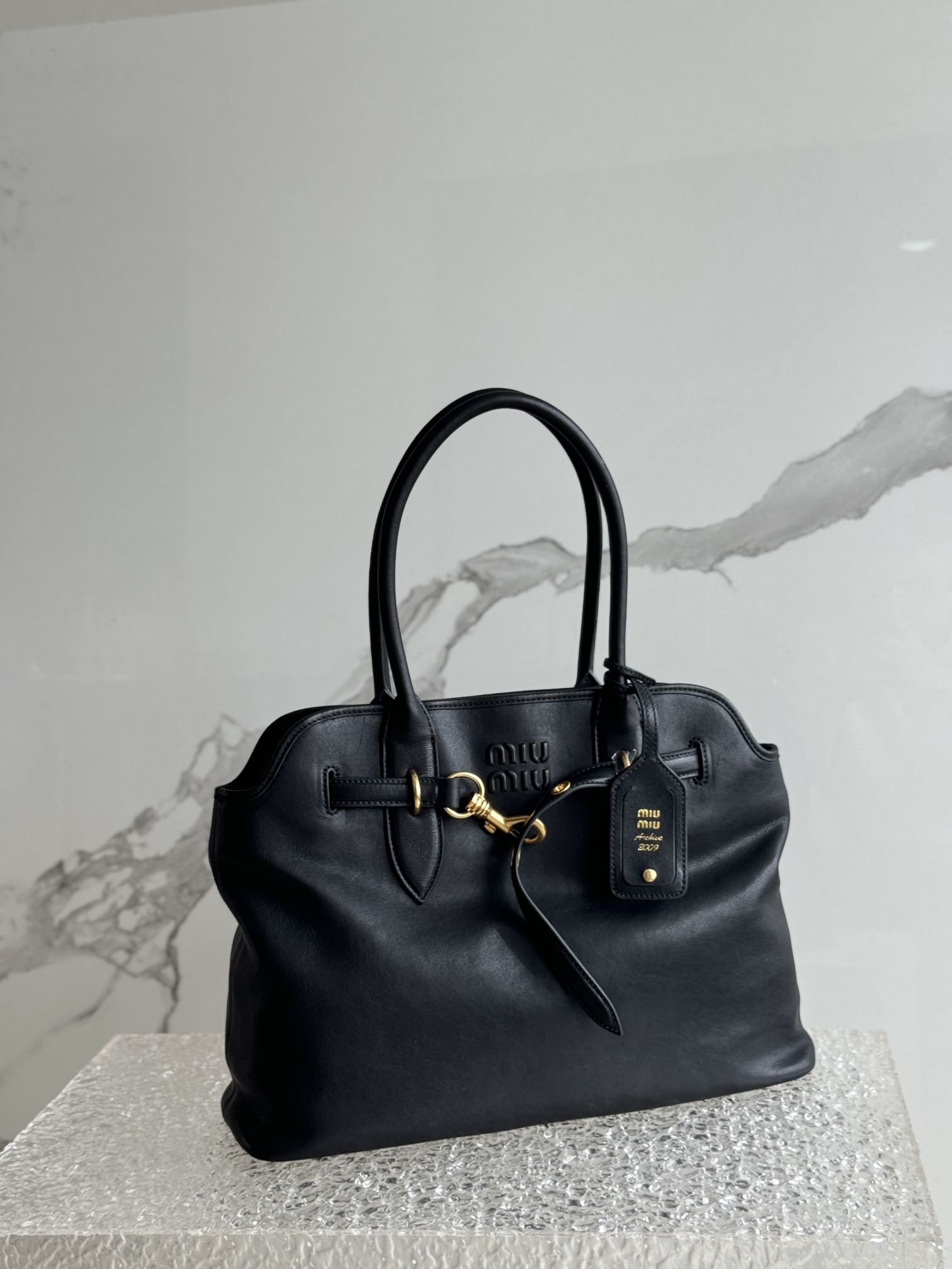 Miu Miu Black Aventure Nappa Leather Bag | Miu Miu