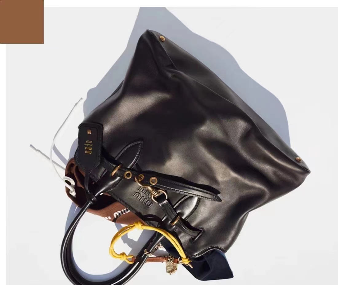 Miu Miu Black Aventure Nappa Leather Bag | Miu Miu