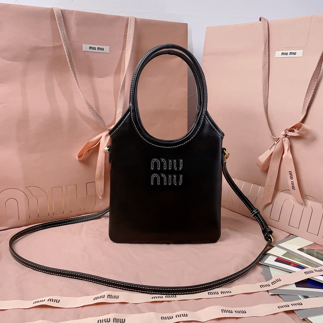 Miu Miu Black Ivy Leather Handbag | Miu Miu