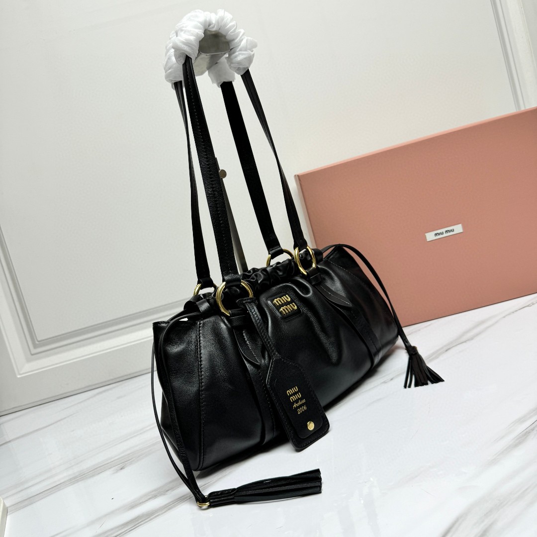 Miu Miu Black Joie Nappa Leather Bag | Miu Miu