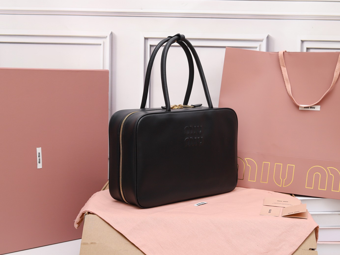 Miu Miu Black Leather Beau Bag | Miu Miu