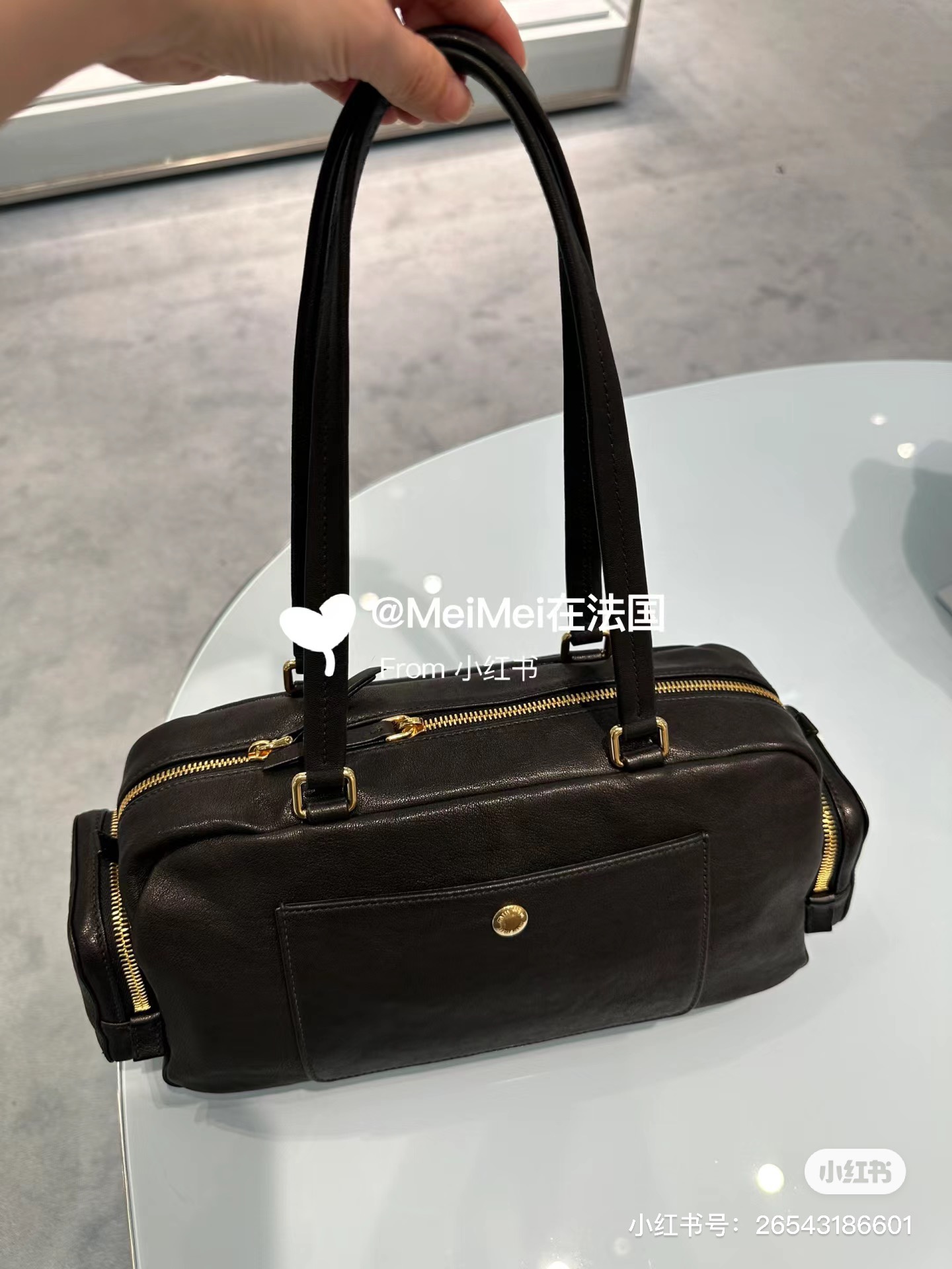 Miu Miu Black Pocket Washed Nappa Leather Bag | Miu Miu