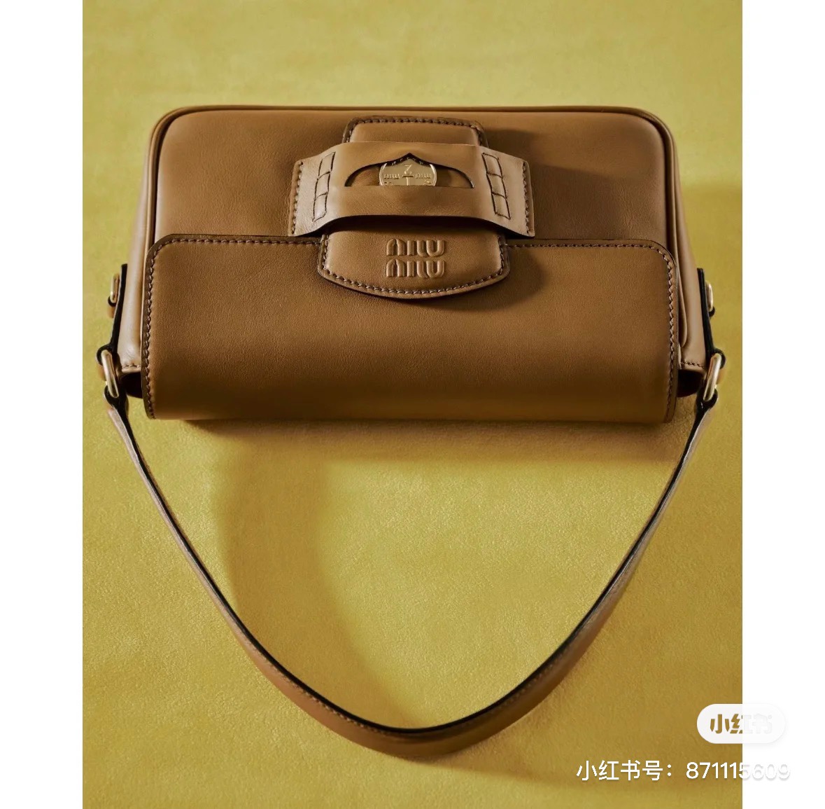 Miu Miu Bolso Bandolera De Napa Estilo Mocasín Coñac | Miu Miu