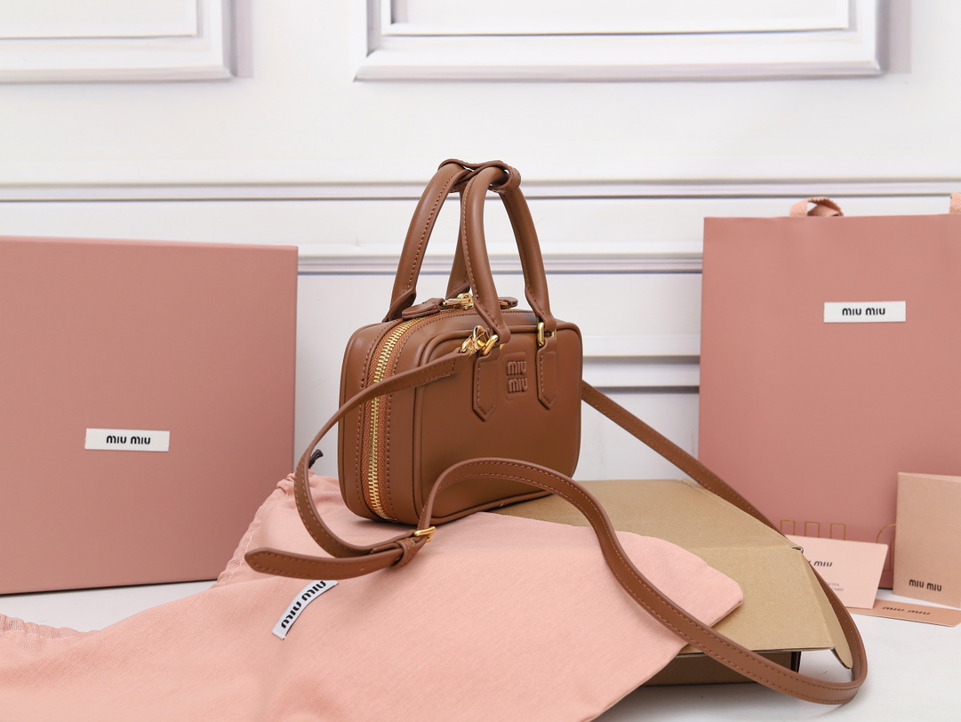 Miu Miu Brown Arcadie Womens Handbag Miu Miu