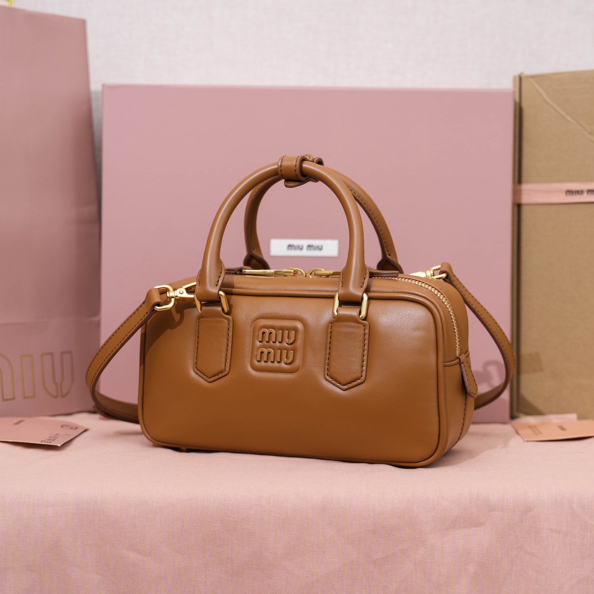 Miu Miu Brown Arcadie Womens Handbag Miu Miu
