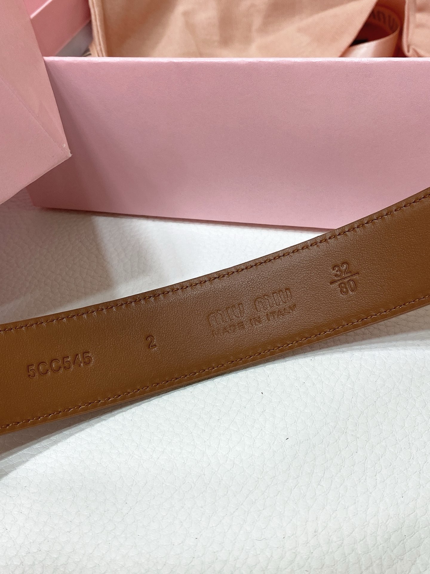 Miu Miu Brown Logo Buckle Belt in For Women