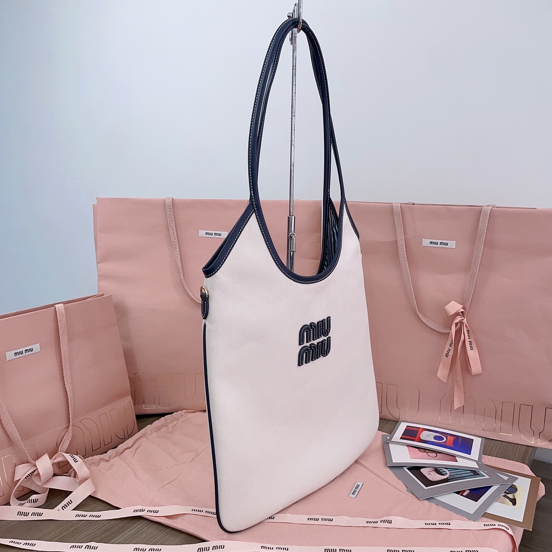 Miu Miu Canvas Ivy - Neutrals Totes, Handbags - MIU20706