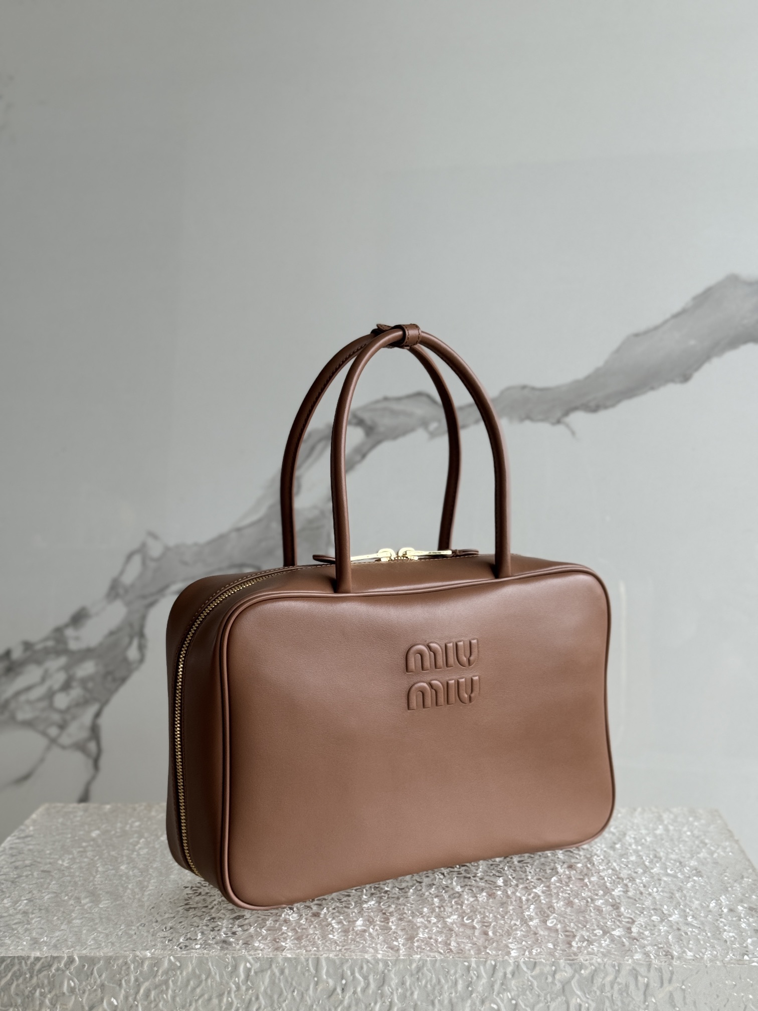Miu Miu Cocoa Brown Suede Beau Bag | Miu Miu