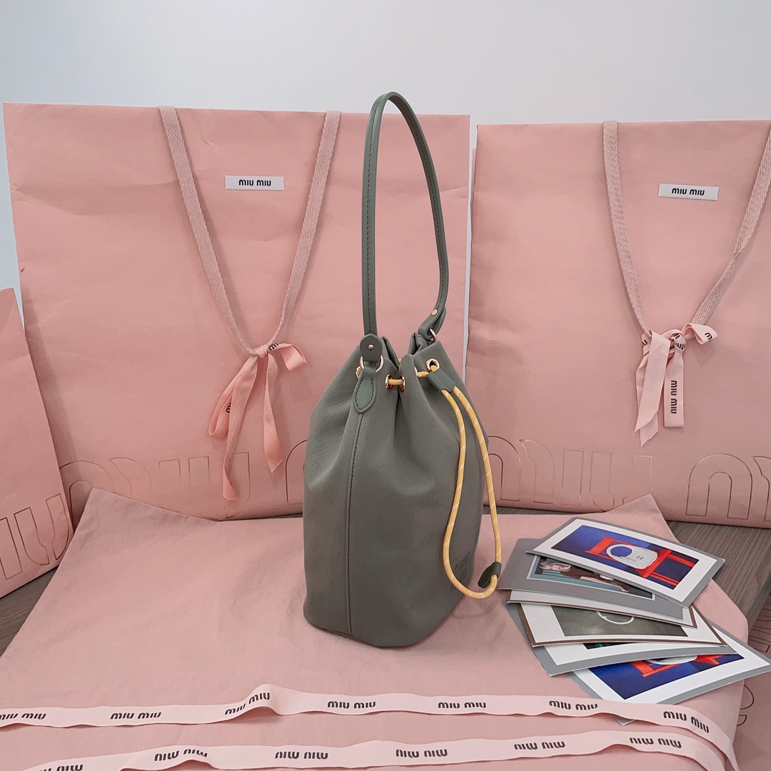 Miu Miu Gabardine Bucket Bag | Green