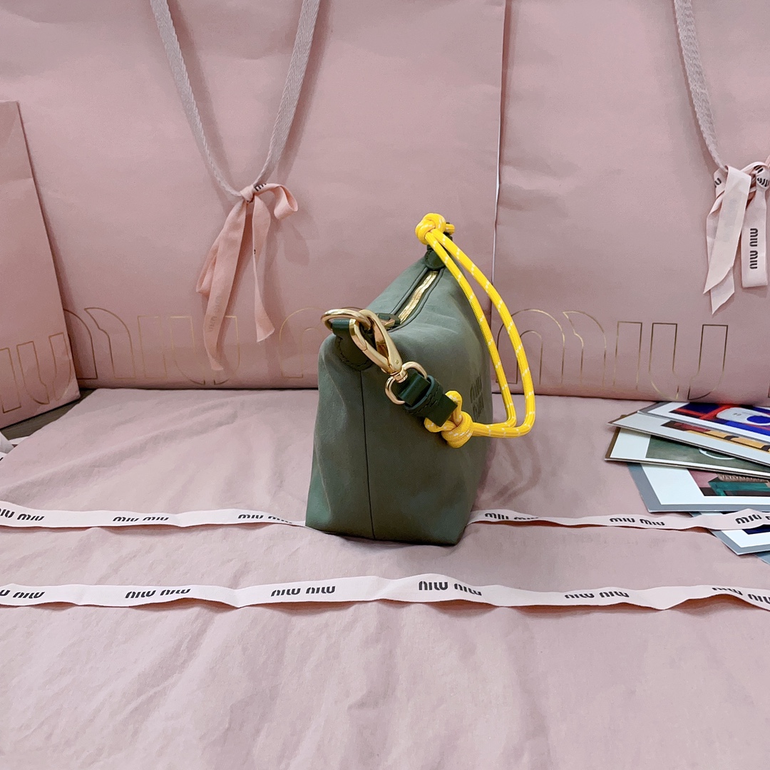 Miu Miu Gabardine Tote Bag | Green | Miu Miu 01289