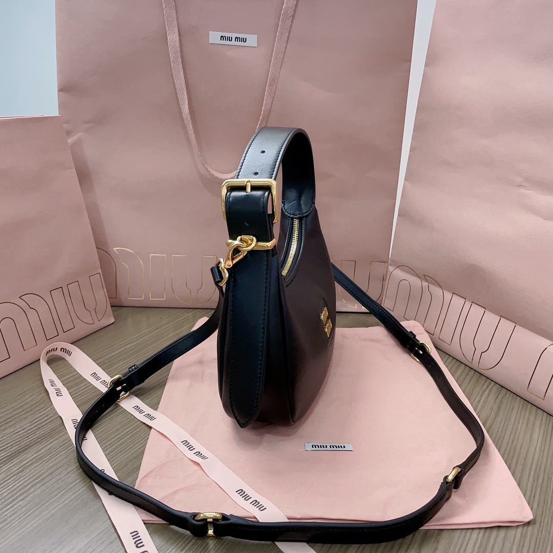 Miu Miu Hobo Master Women's Shoulder Bag in Black