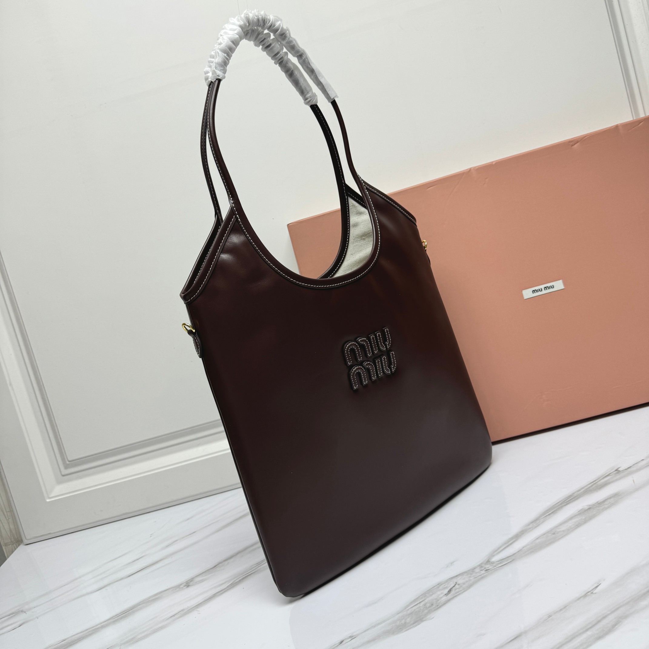 Miu Miu Ivy Leather Tote Bag Black 140367872 | eBay