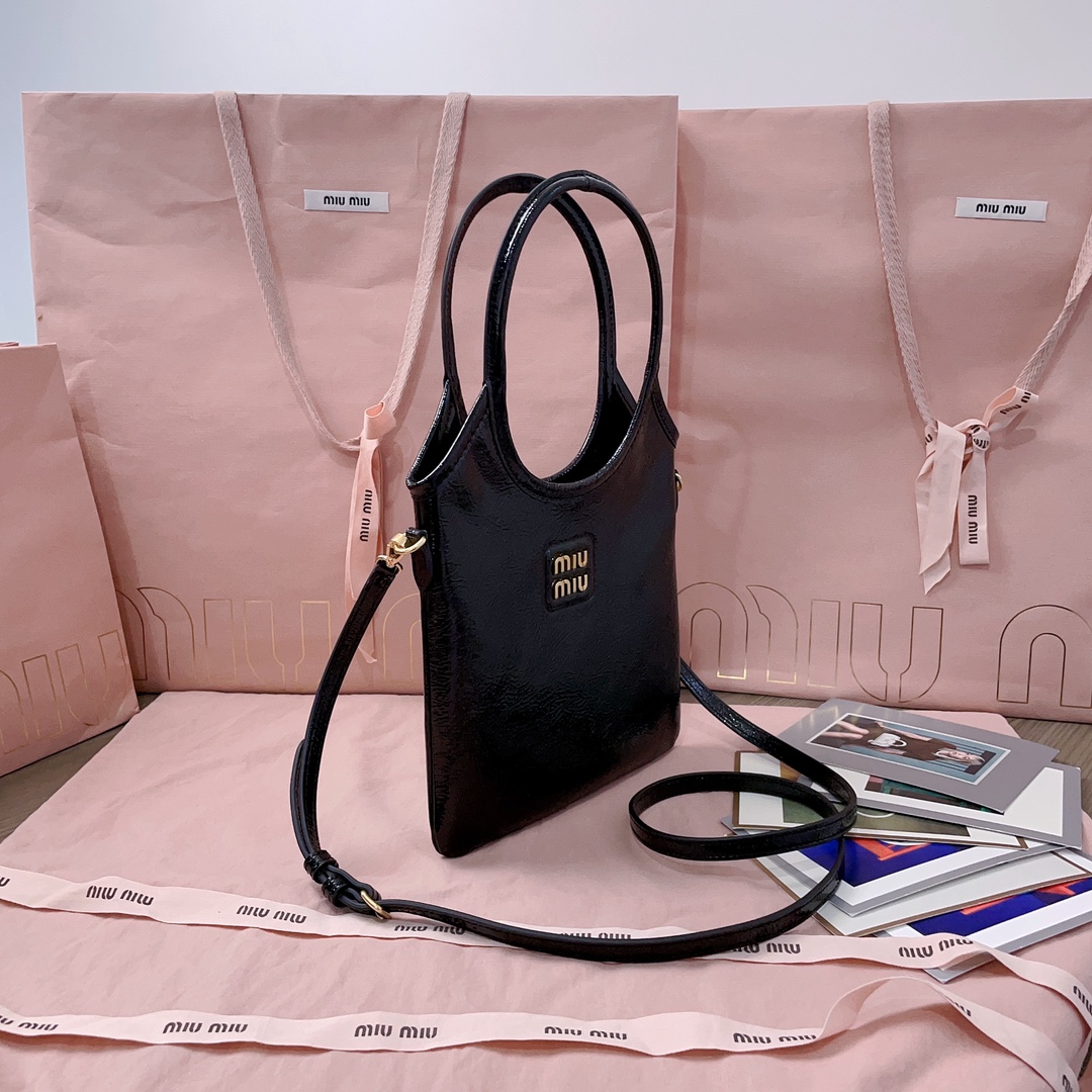 Miu Miu IVY Patent Crossbody Bag - Crossbody Bags -