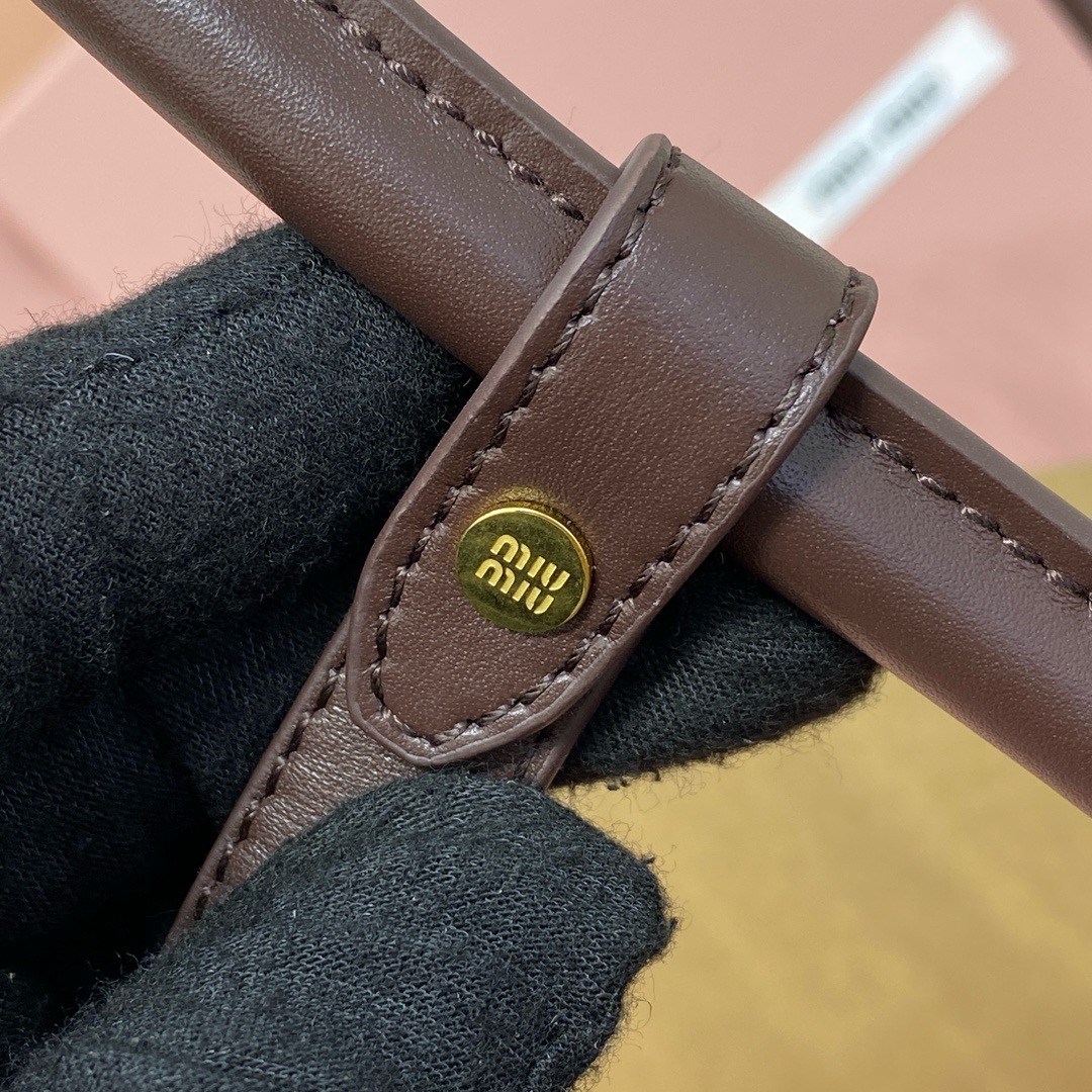 Miu Miu Leather Beau Bag 'Clay Grey' Women's Bag