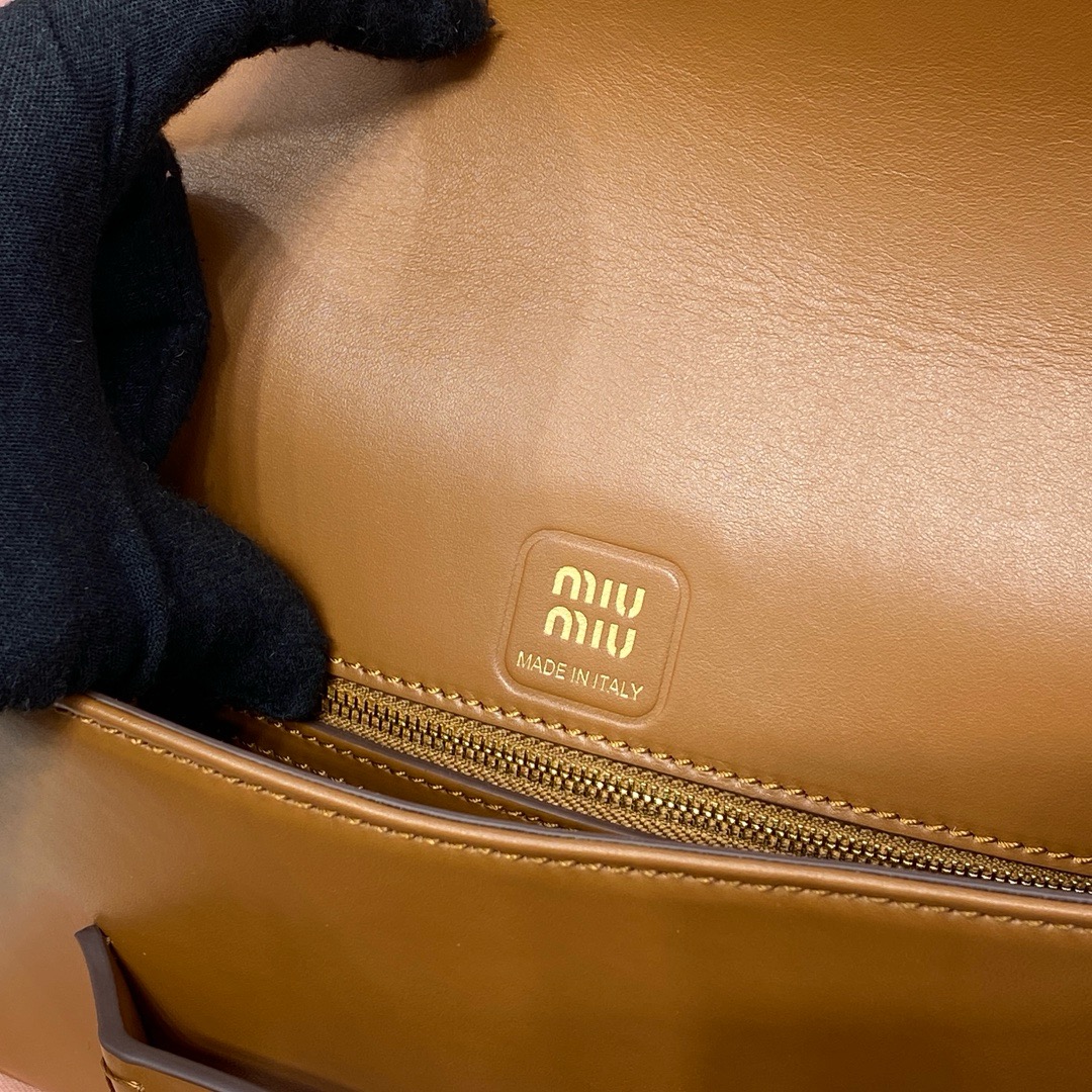 Miu Miu Leather Penny Shoulder Bag
