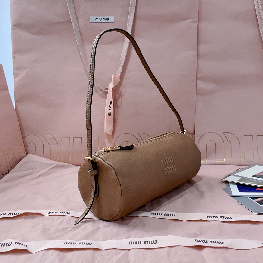 Miu Miu Leather Shoulder Bag | Brown |