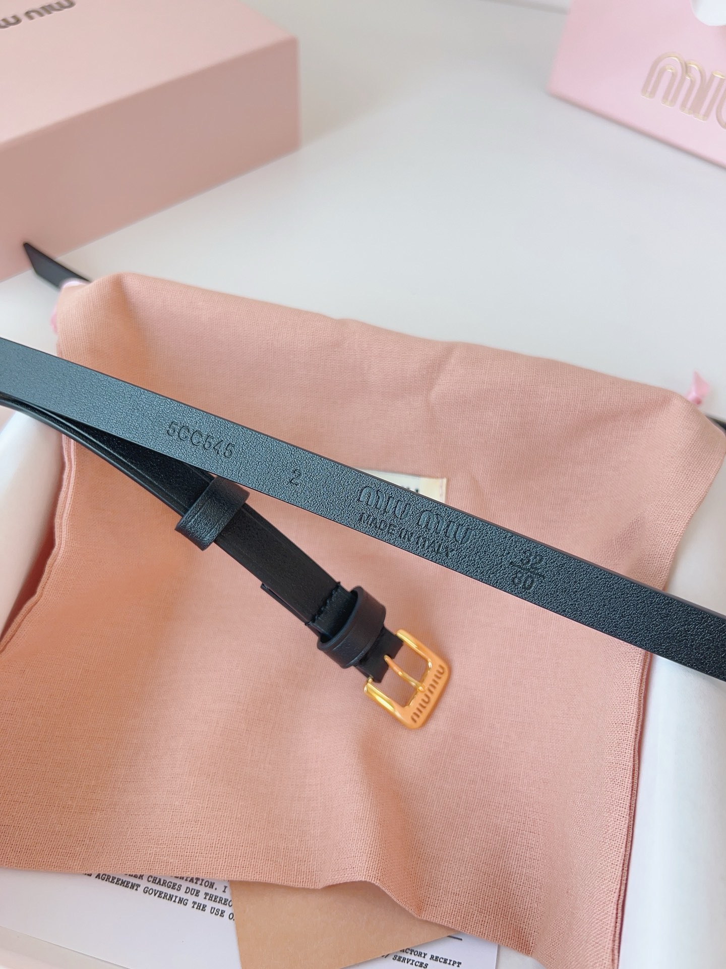 Miu Miu Logo Nappa Leather Belt