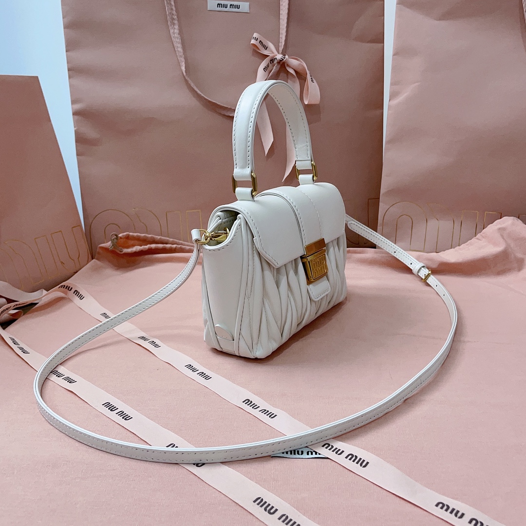 Miu Miu Matelassé top handle bag for Women - White in Kuwait