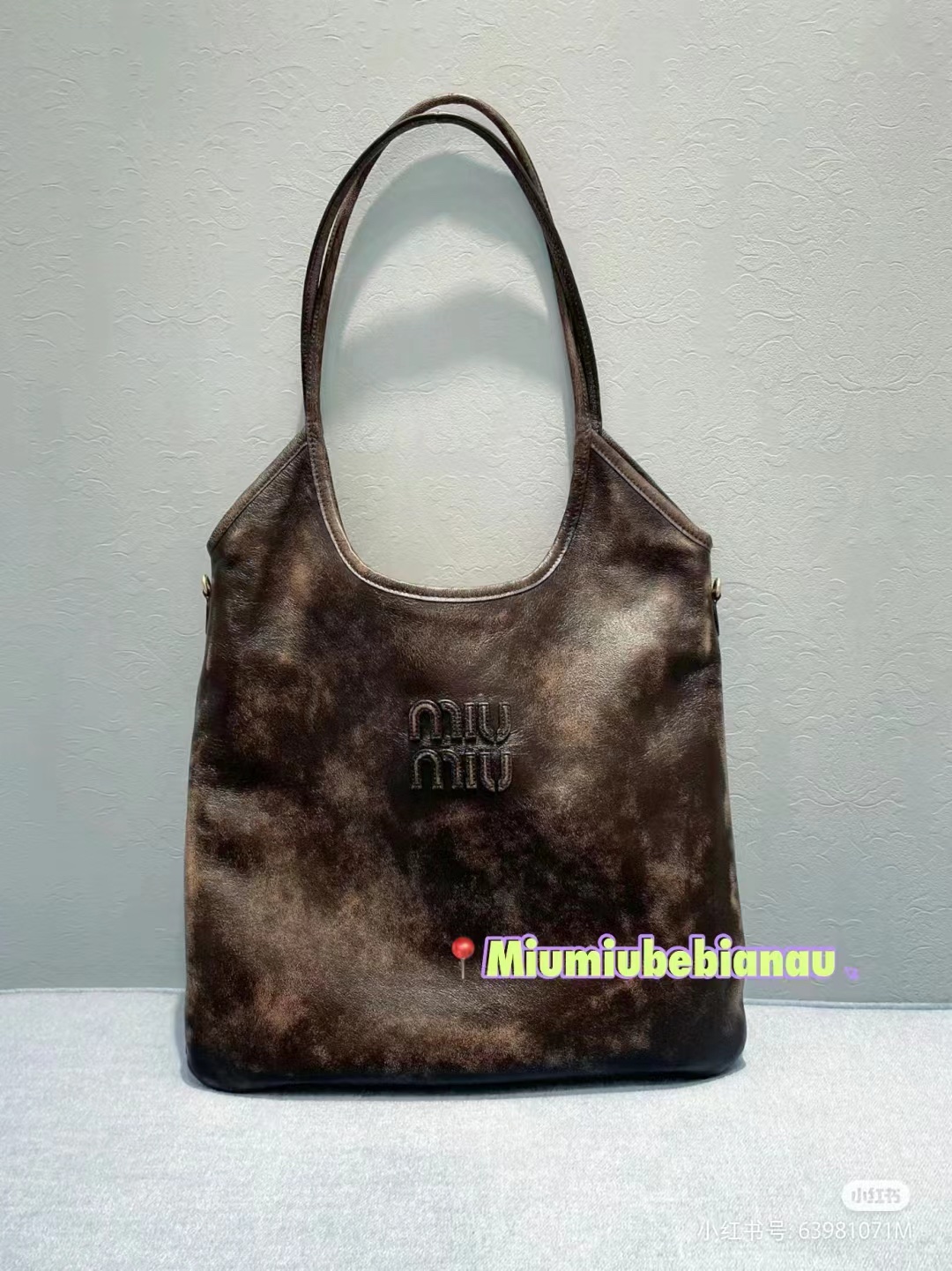 Miu Miu Miu Miu Ivy logo-appliqué Tote Bag | Brown