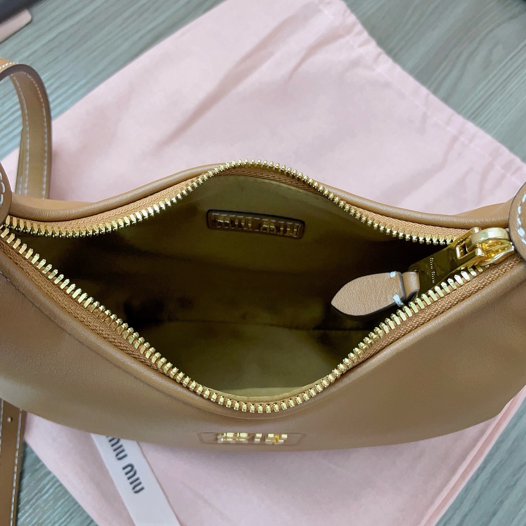 MIU MIU Nappa Hobo Bag Caramel Color