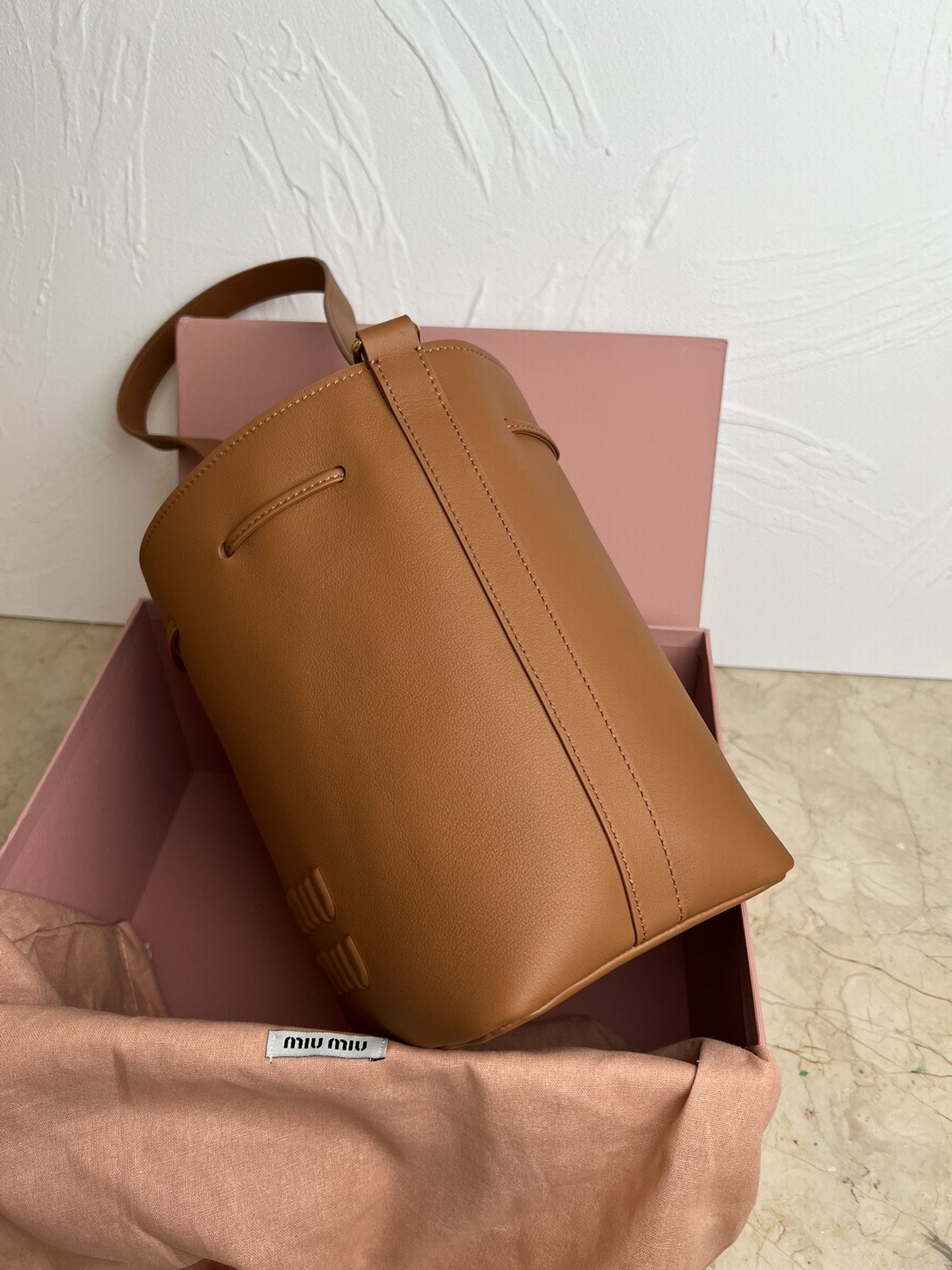 MIU MIU Nappa Mini Bag Oak 1667954 brown