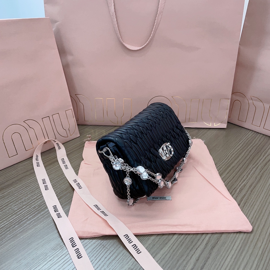 Miu Miu Pale Pink Mordore Matelassé Nappa Leather Mini-bag | Miu Miu