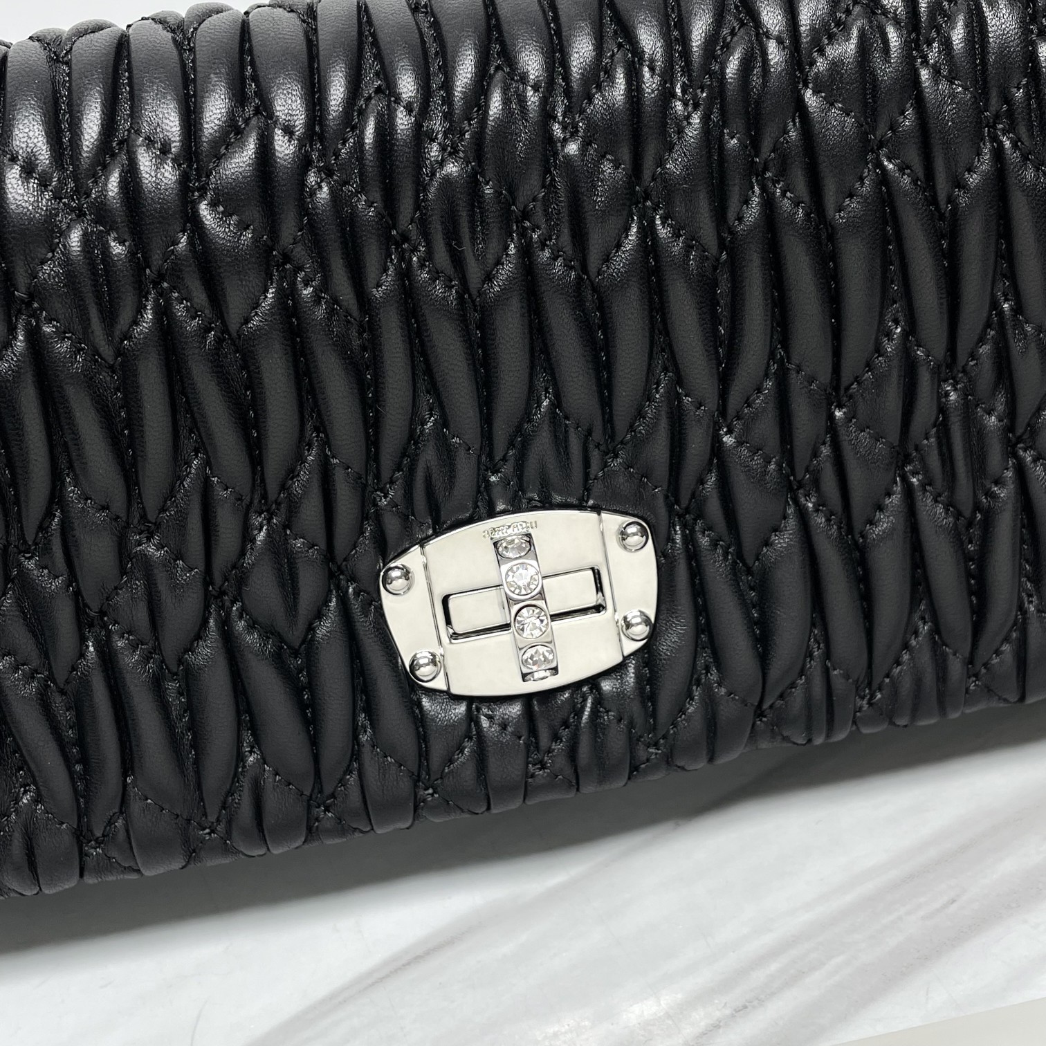 Miu Miu Quilted Clutch Bag | Black