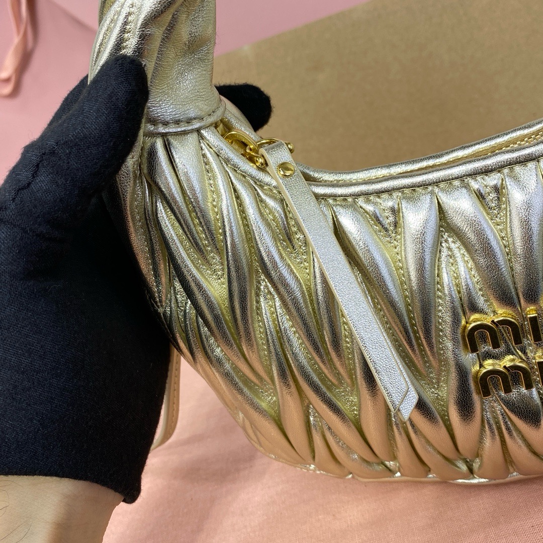 Miu Miu Wander Matelassé Bag 'Pyrite'