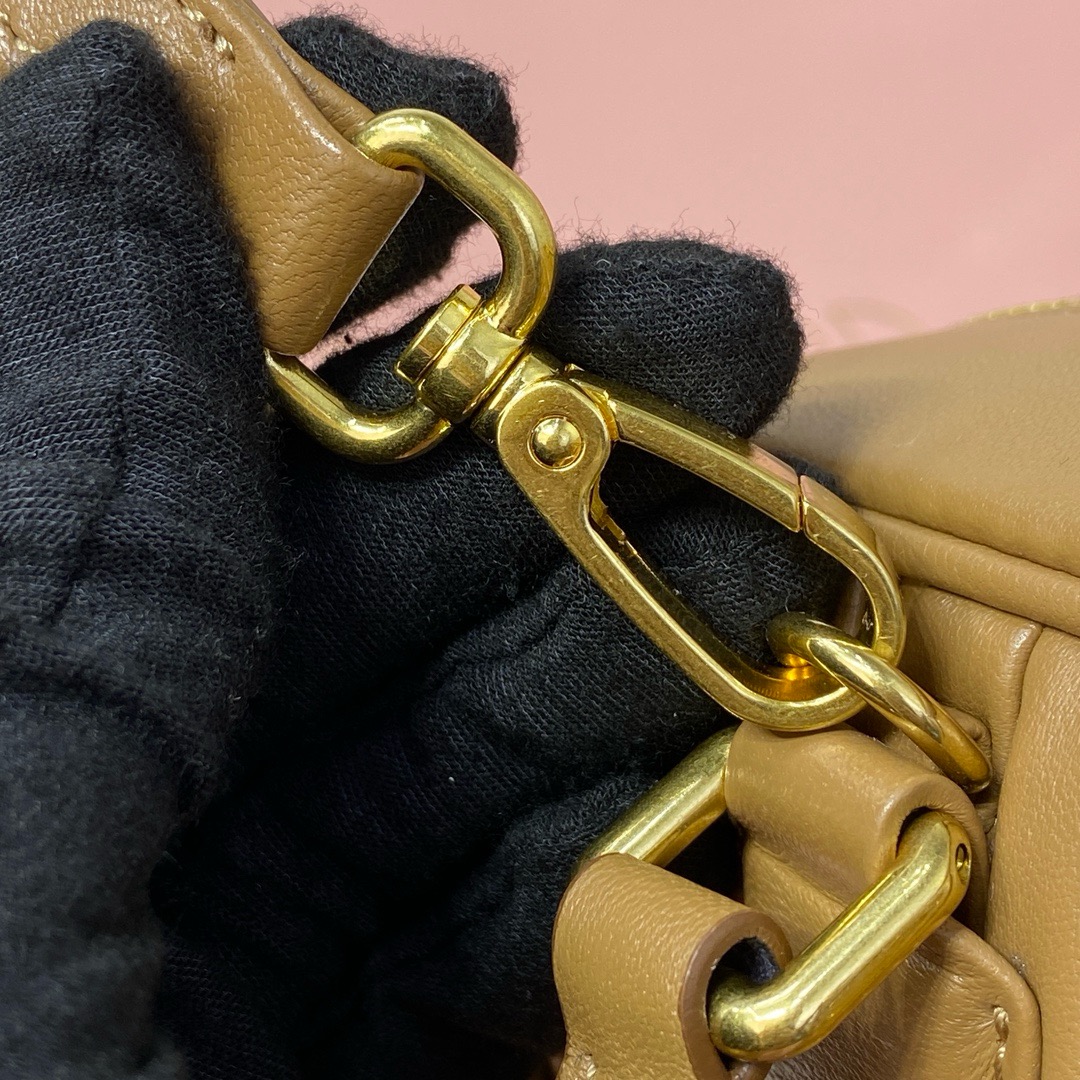 MIU MIU Wander Matelassé Nappa Leather Hobo Bag
