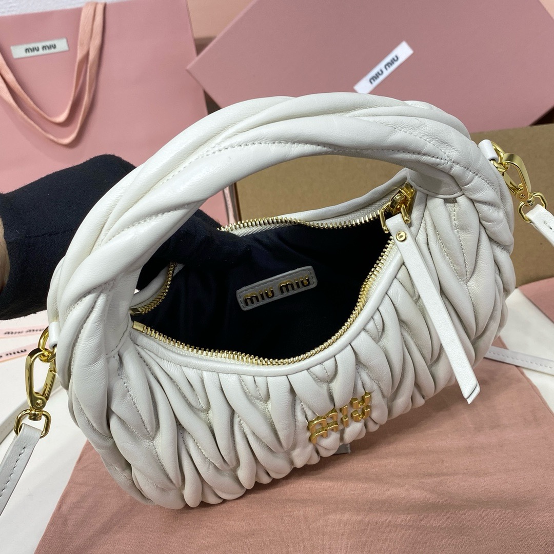 Miu Miu Wander Matelassé 'White'