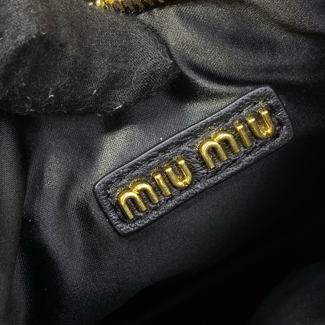 Miu Miu Wander Small Hobo Bag Black