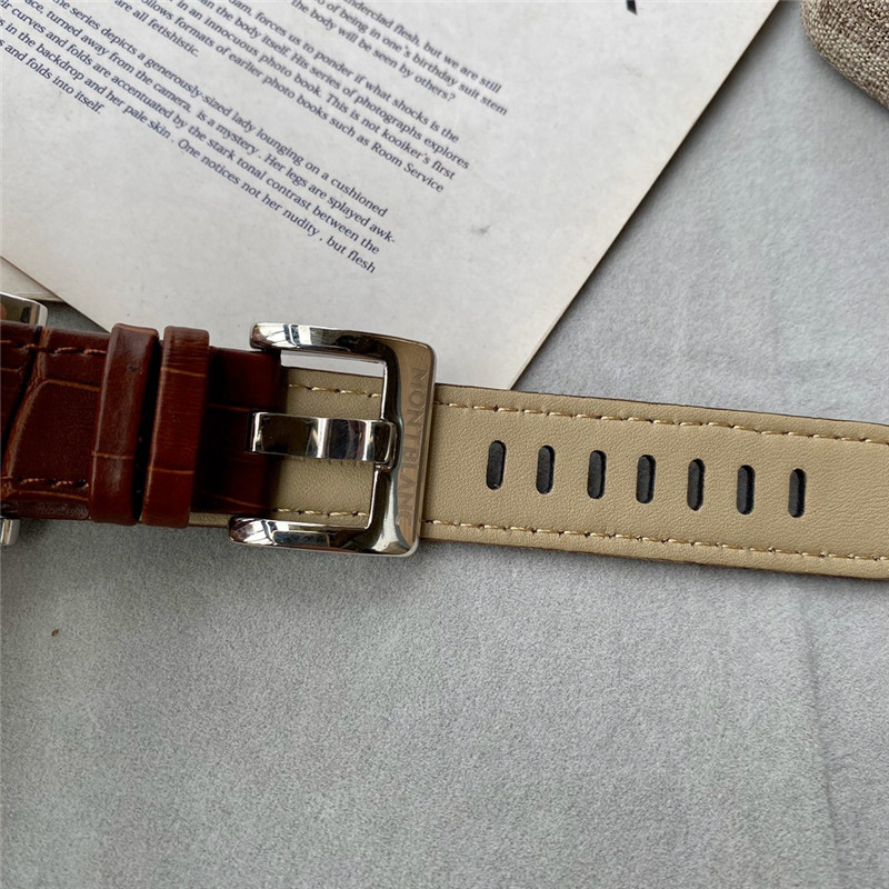 Montblanc Brown Leather Silver Dial - Montblanc Automatic Brown - Image 8