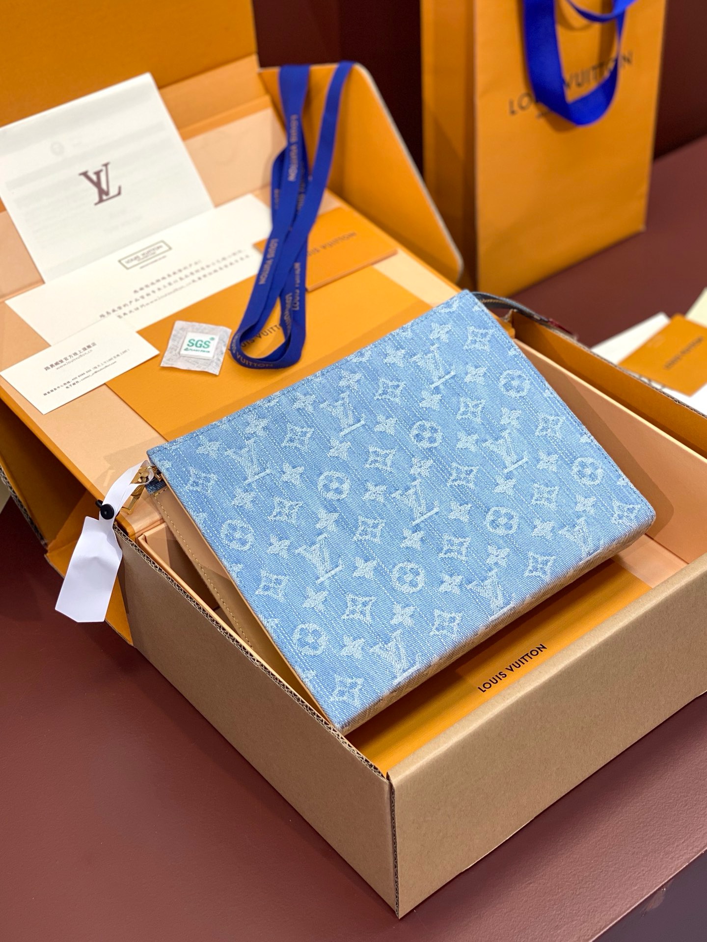 Multiple Taigarama Wallet Blue