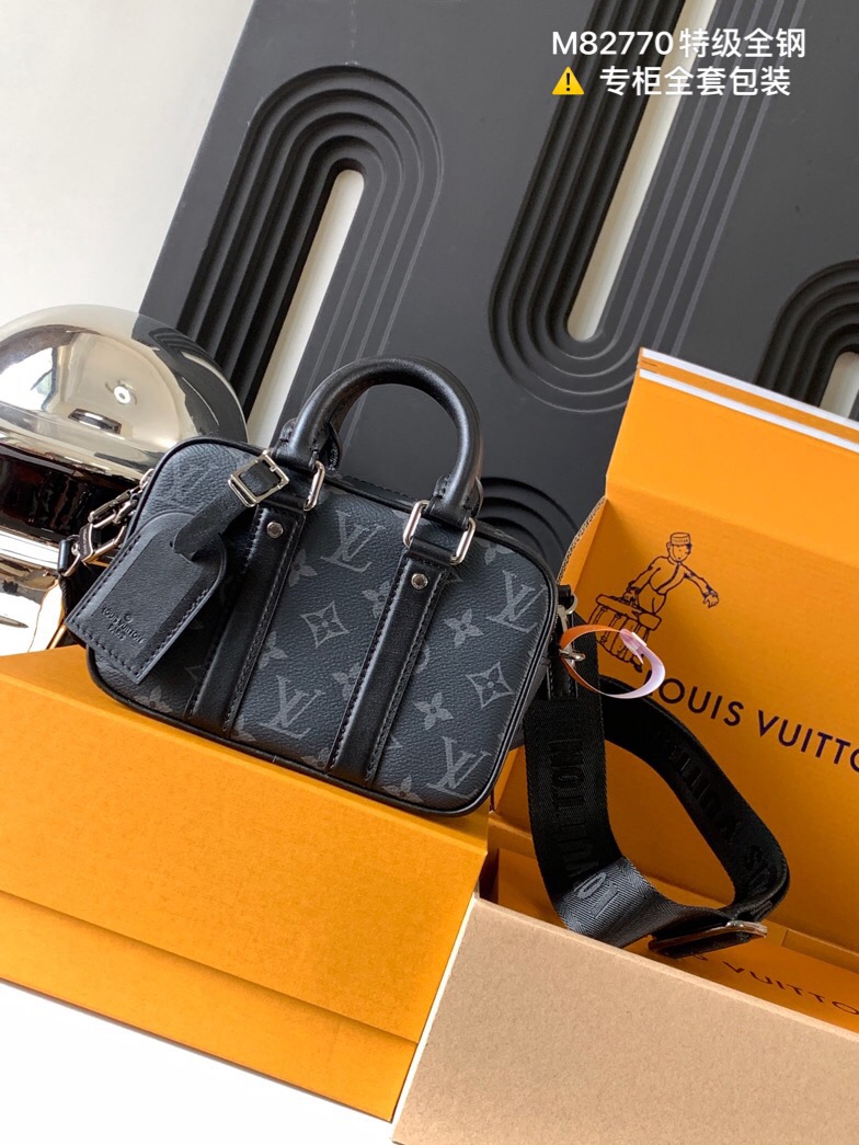 Nano Porte Documents Voyage Monogram Eclipse Grey Handbag - Bag | LOUIS VUITTON