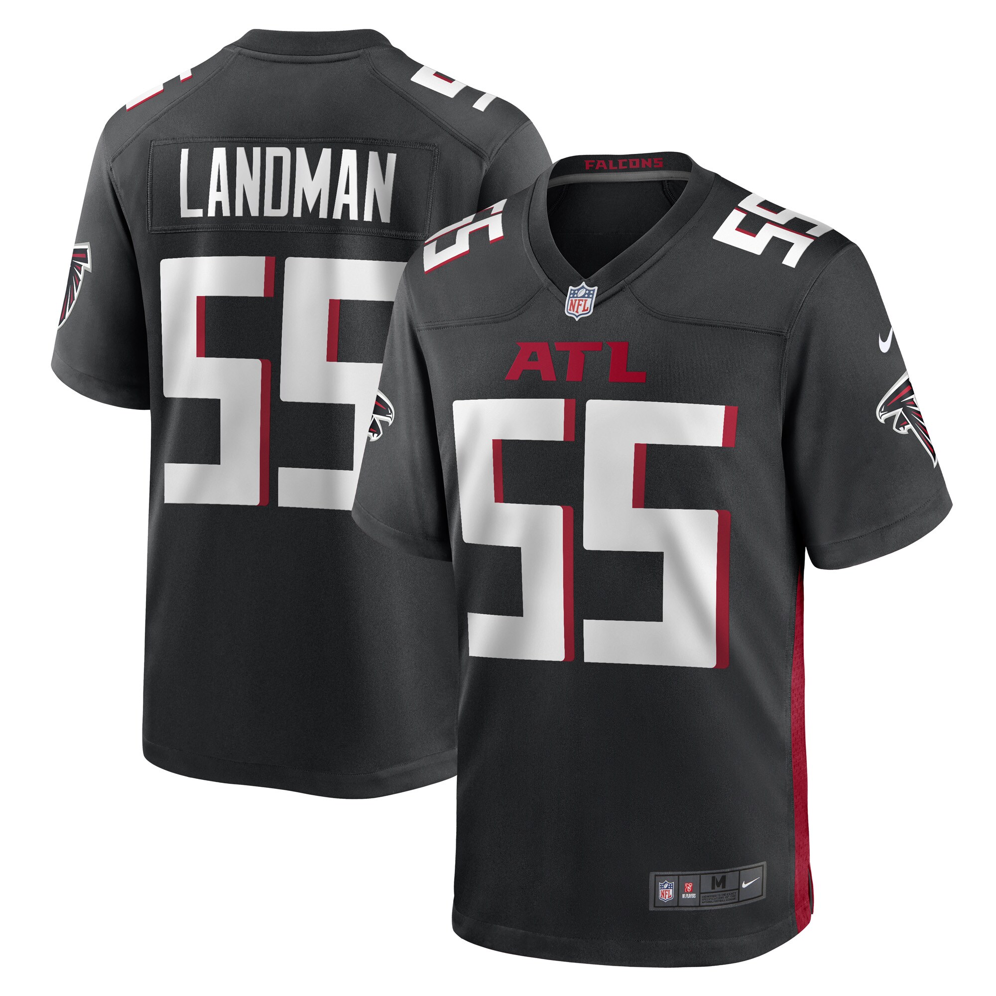 Nate Landman Atlanta Falcons Nike Game Player Jersey - Black