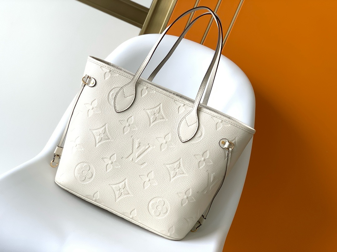 Neverfull MM Monogram Empreinte Bag White – Bag | LOUIS VUITTON In stock