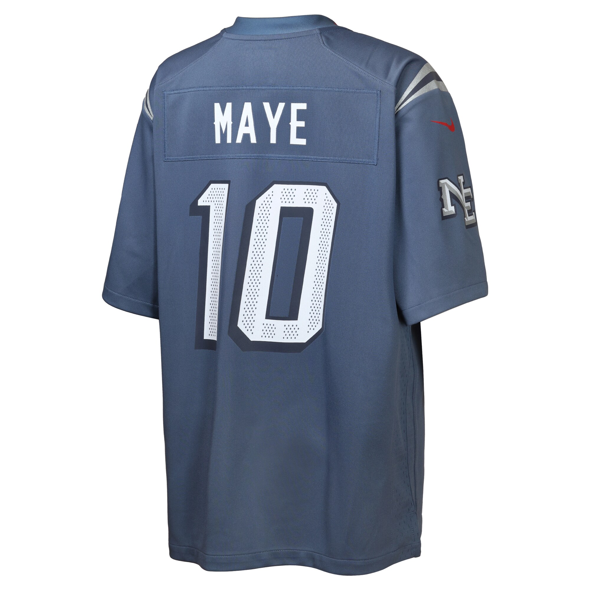 New England Patriots Nike Game Rivalry Jersey – Navy – Drake Maye – Youth