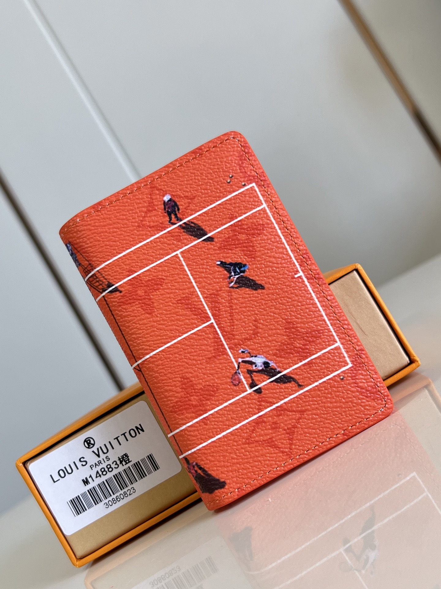 orange Louis Vuitton Tennis Wallet - Louis Vuitton Orange Tennis Court
