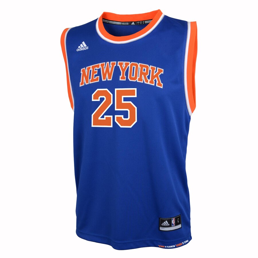 New York Knicks adidas Youth Fashion Road Jersey - Blue