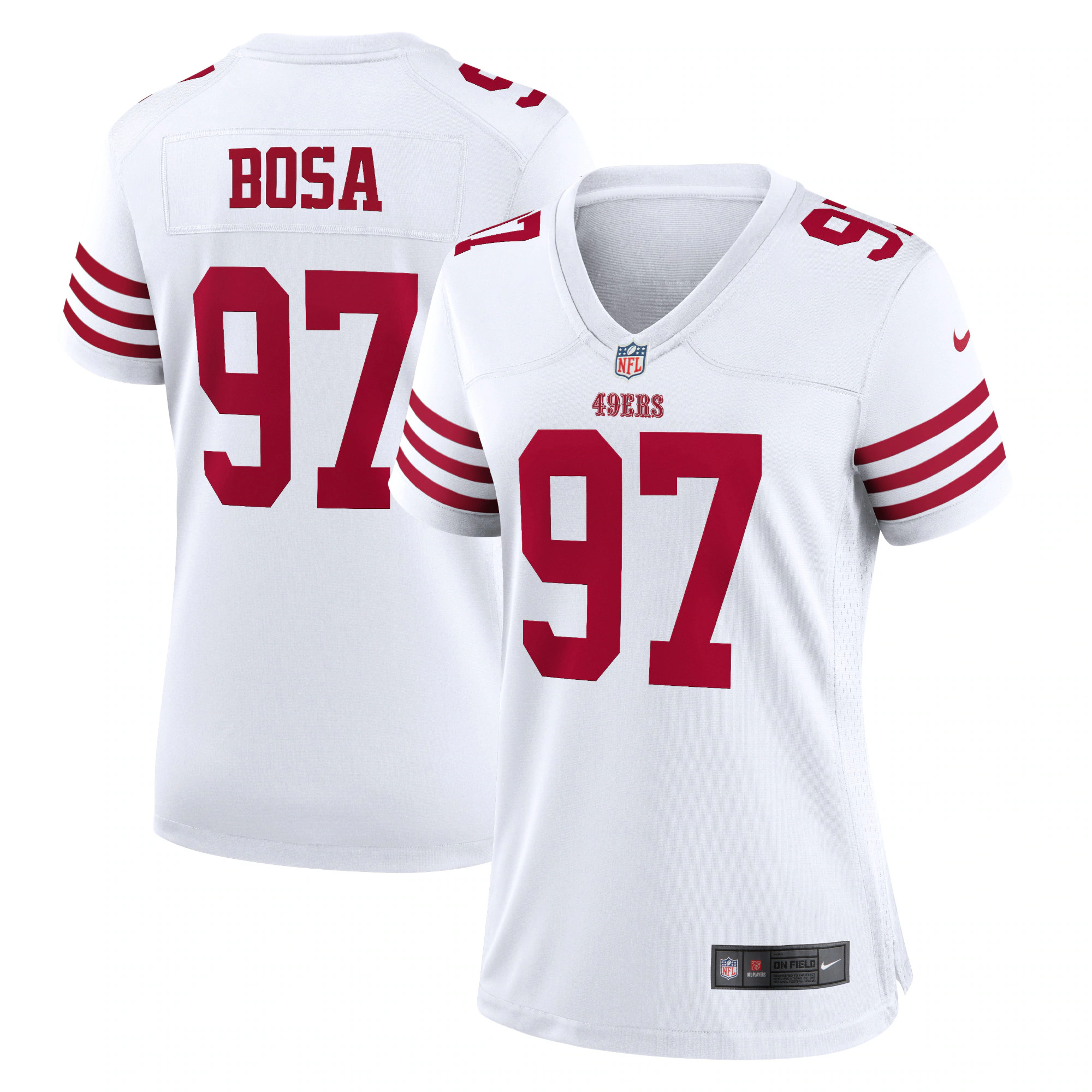 Nick Bosa San Francisco  Nike Women's Player Game Jersey - White